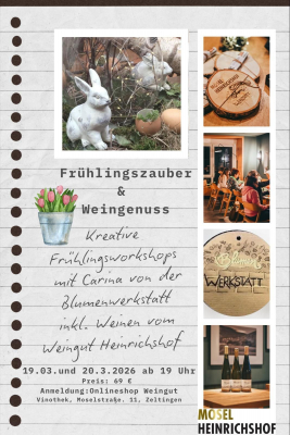 Kreativabend: Frühlingszauber & Weingenuss Freitag, 20.03.2026